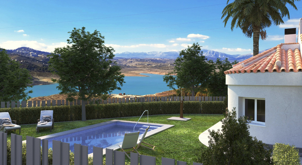 Nueva promoción de villas en venta cerca del lago de la Viñuela